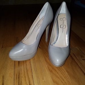 Jessica Simpson Grey-Nude Heels